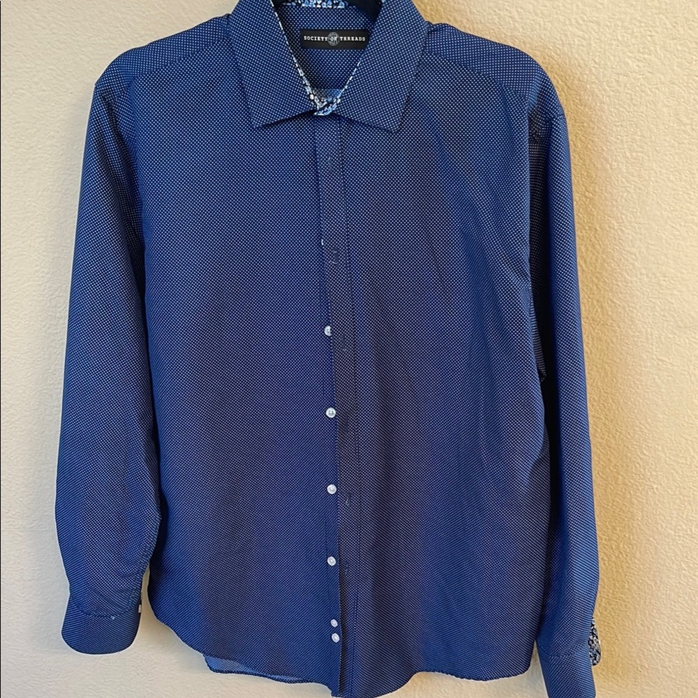 💕Bundle 3 of $20 Society Of Threads Blue Casual Button Down Shirt men’s medium